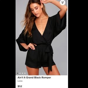 Lulu’s Ain’t It Grand Black Romper